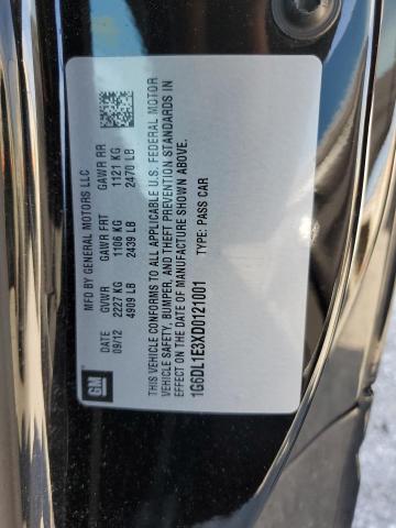 1G6DL1E3XD0121001 - 2013 CADILLAC CTS PERFORMANCE COLLECTION Черный фото 12