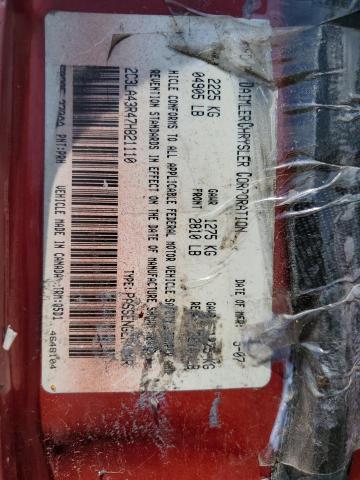 2C3LA43R47H821110 - 2007 CHRYSLER 300 RED photo 12