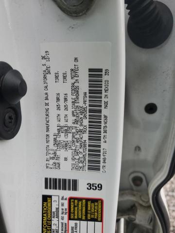 3TMCZ5AN5LM320894 - 2020 TOYOTA TACOMA DOUBLE CAB თეთრი ფოტო 13