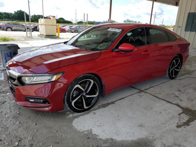 1HGCV1F33KA101120 - 2019 HONDA ACCORD SPORT RED photo 1