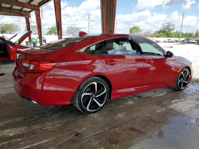1HGCV1F33KA101120 - 2019 HONDA ACCORD SPORT RED photo 3