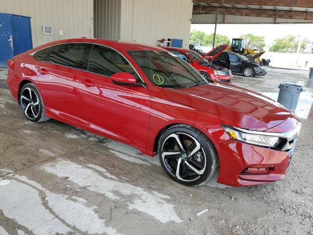 1HGCV1F33KA101120 - 2019 HONDA ACCORD SPORT RED photo 4