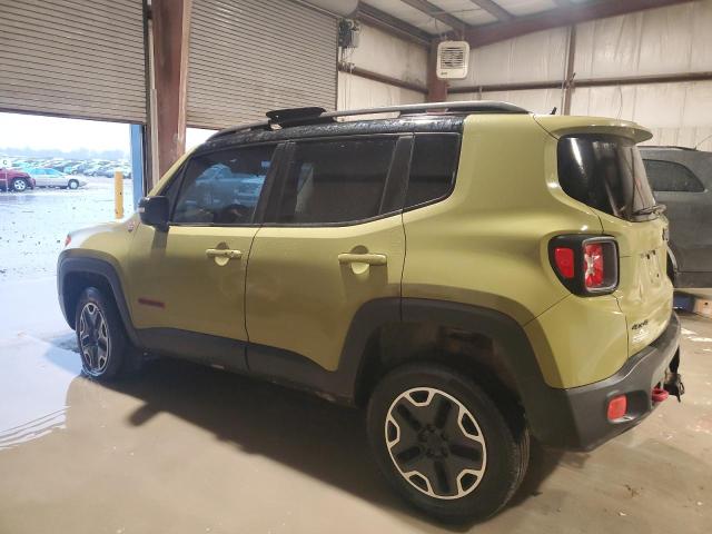 ZACCJBCT2FPB91483 - 2015 JEEP RENEGADE TRAILHAWK GREEN photo 2
