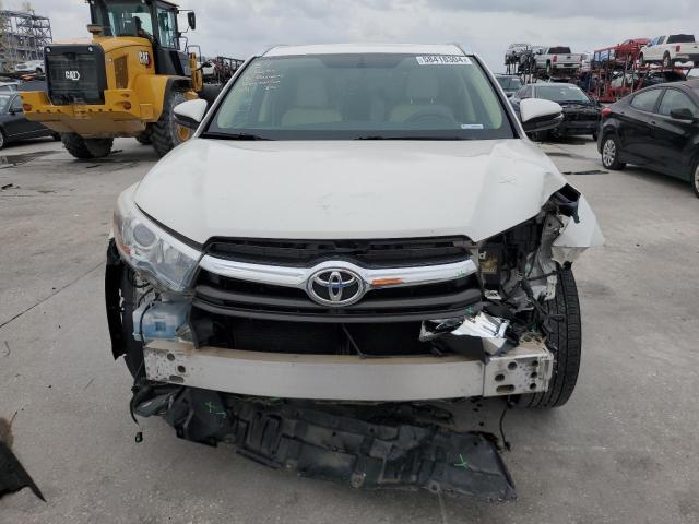 5TDKKRFH3GS505249 - 2016 TOYOTA HIGHLANDER XLE WHITE photo 5