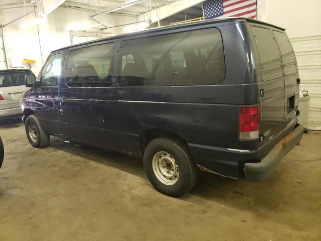 1FMRE11W83HB05033 - 2003 FORD ECONOLINE E150 WAGON BLUE photo 2