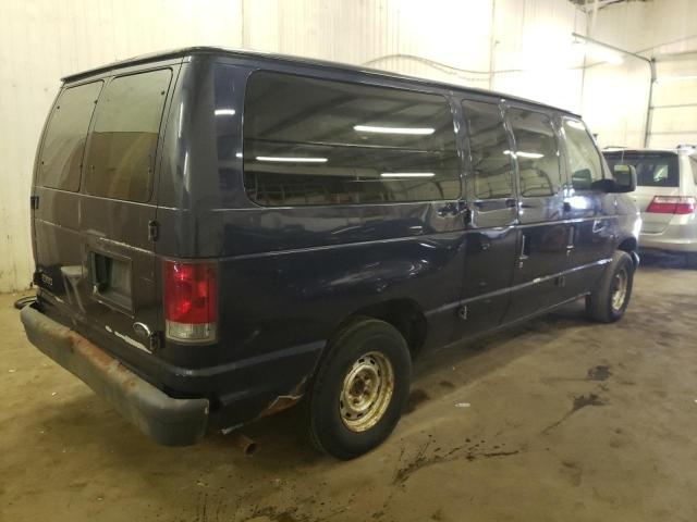 1FMRE11W83HB05033 - 2003 FORD ECONOLINE E150 WAGON BLUE photo 3