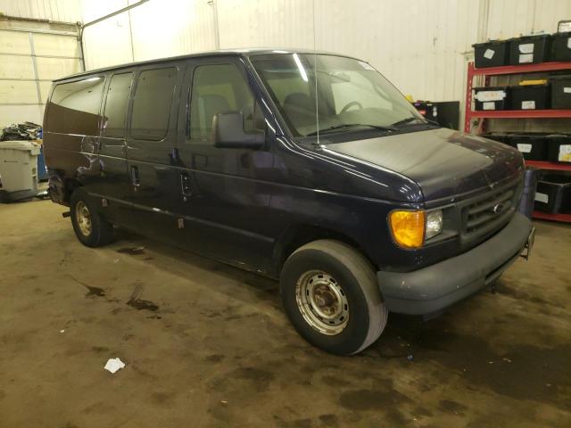 1FMRE11W83HB05033 - 2003 FORD ECONOLINE E150 WAGON BLUE photo 4