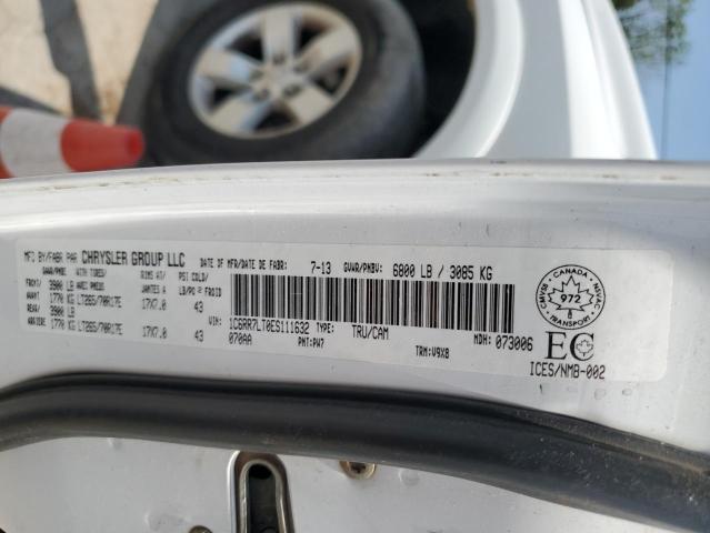 1C6RR7LT0ES111632 - 2014 RAM 1500 SLT WHITE photo 13