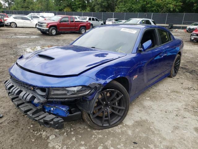 2C3CDXGJ6LH120611 - 2020 DODGE CHARGER SCAT PACK BLUE photo 2