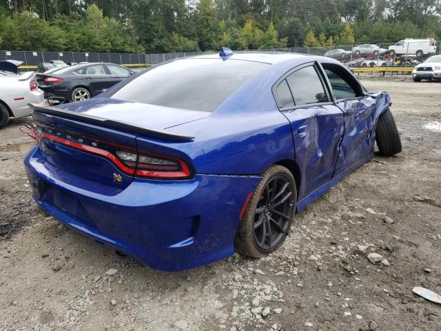 2C3CDXGJ6LH120611 - 2020 DODGE CHARGER SCAT PACK BLUE photo 4