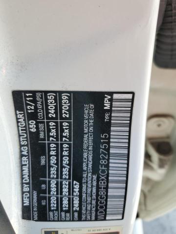 WDCGG8HBXCF827515 - 2012 MERCEDES-BENZ GLK 350 4MATIC WHITE photo 14