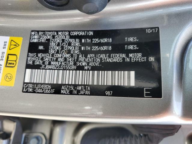 JTJBARBZ2J2155089 - 2018 LEXUS NX 300 BASE SILVER photo 13