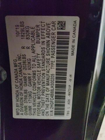 2HGFC4B88LH300205 - 2020 HONDA CIVIC SPORT 黑色 照片 13