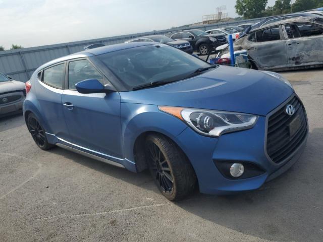 KMHTC6AE5GU264606 - 2016 HYUNDAI VELOSTER TURBO BLUE photo 4