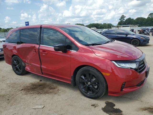 5FNRL6H78PB014629 - 2023 HONDA ODYSSEY SPORT-L RED photo 4