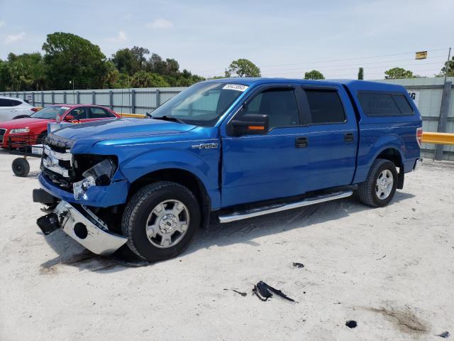 1FTFW1CF4EKF69945 - 2014 FORD F150 SUPERCREW BLUE photo 1