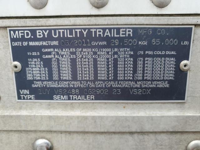 1UYVS2488CG290223 - 2012 UTILITY VANTRAILER WHITE photo 10