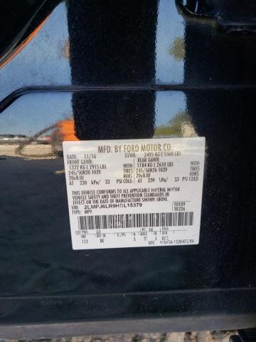 2LMPJ6LR9HBL15379 - 2017 LINCOLN MKX RESERVE BLACK photo 12