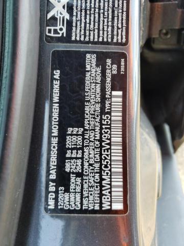 WBAVM5C52EVV93155 - 2014 BMW X1 XDRIVE35I GRAY photo 13