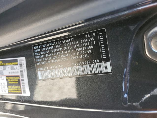 WVWFD7AJXBW087663 - 2011 VOLKSWAGEN GTI CHARCOAL photo 13