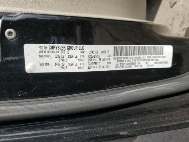 2C4RC1CG8DR589694 - 2013 CHRYSLER TOWN & COU TOURING L BLACK photo 13