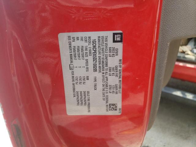 1GCNCPEX5DZ100205 - 2013 CHEVROLET SILVERADO C1500 红色 照片 12