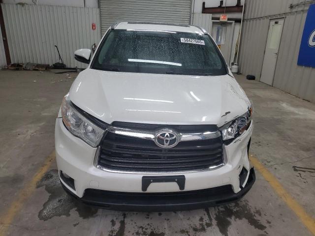 5TDKKRFH7ES012106 - 2014 TOYOTA HIGHLANDER XLE WHITE photo 5