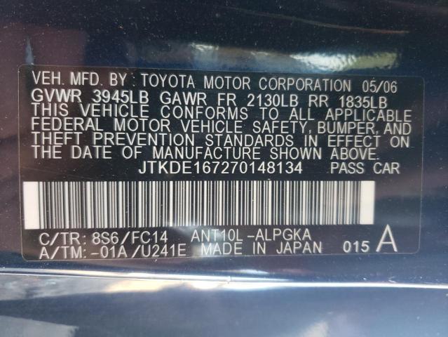 JTKDE167270148134 - 2007 TOYOTA SCION TC 蓝色 照片 13