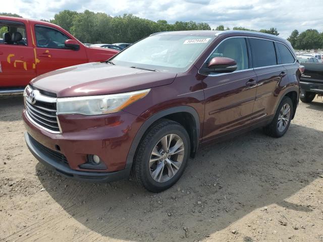 5TDKKRFH6FS089597 - 2015 TOYOTA HIGHLANDER XLE Bordeaux Foto 1