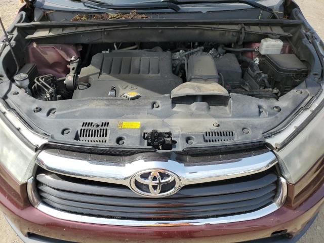 5TDKKRFH6FS089597 - 2015 TOYOTA HIGHLANDER XLE Bordeaux Foto 11