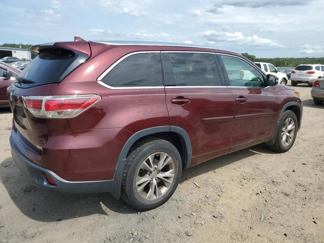 5TDKKRFH6FS089597 - 2015 TOYOTA HIGHLANDER XLE Bordeaux Foto 3