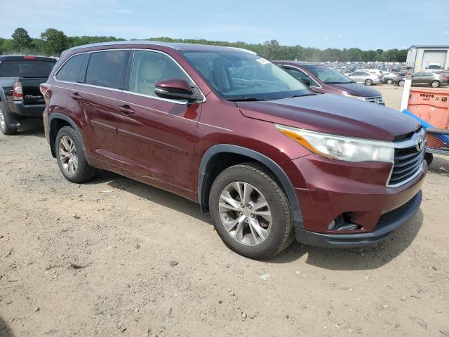 5TDKKRFH6FS089597 - 2015 TOYOTA HIGHLANDER XLE Bordeaux Foto 4