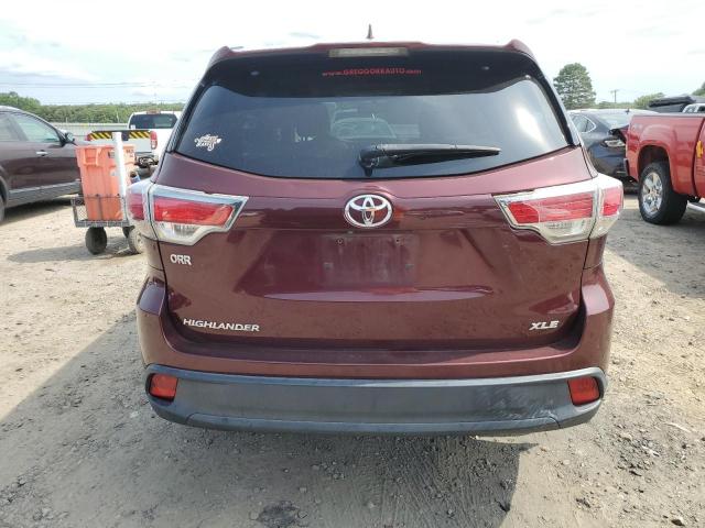 5TDKKRFH6FS089597 - 2015 TOYOTA HIGHLANDER XLE Bordeaux Foto 6