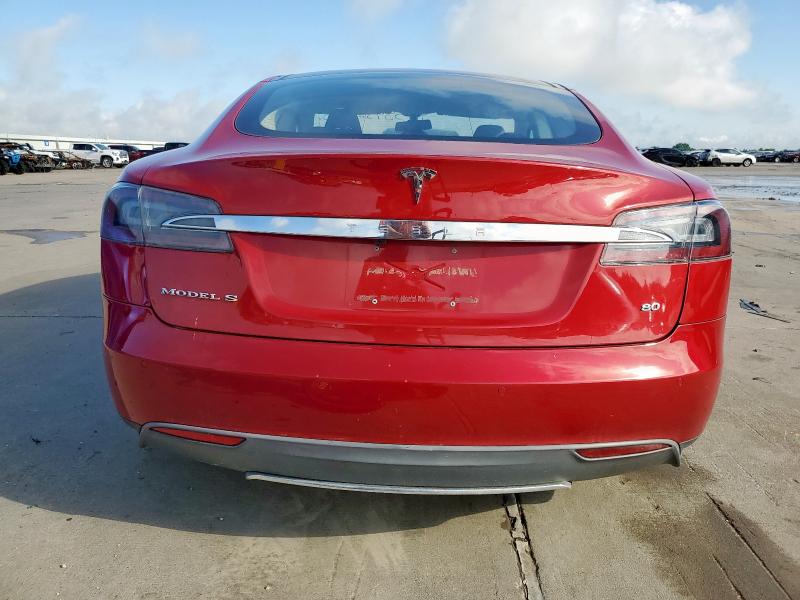 5YJSA1H17EFP35821 - 2014 TESLA MODEL S წითელი ფოტო 6