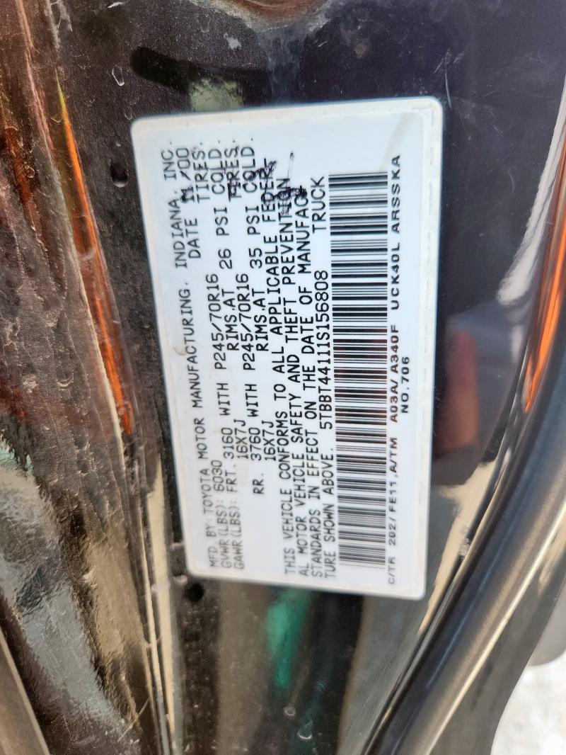 5TBBT44111S156808 - 2001 TOYOTA TUNDRA ACCESS CAB BLACK photo 13