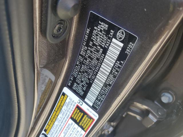 4T1BZ1FBXKU012564 - 2019 TOYOTA AVALON XLE BROWN photo 12