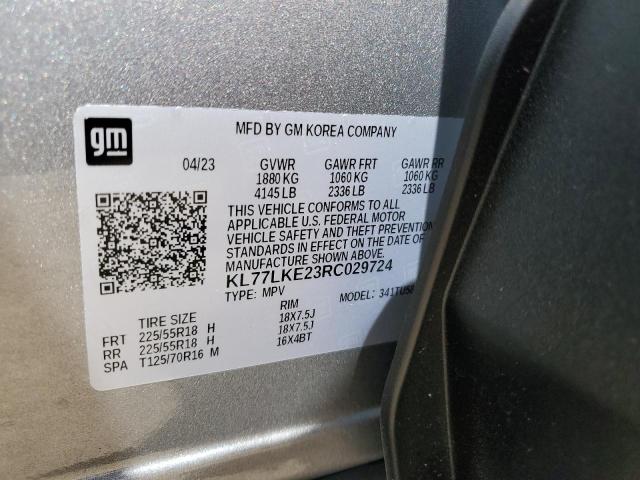 KL77LKE23RC029724 - 2024 CHEVROLET TRAX ACTIV SILVER photo 13