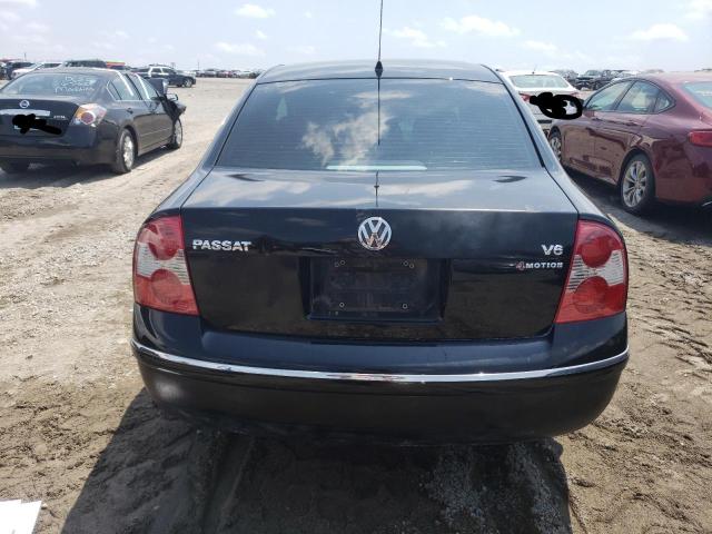 WVWTH63B82P123660 - 2002 VOLKSWAGEN PASSAT GLX 4MOTION BLACK photo 6