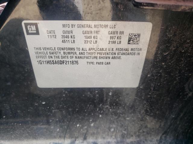 1G11H5SA6DF211876 - 2013 CHEVROLET MALIBU LTZ Qara foto 12