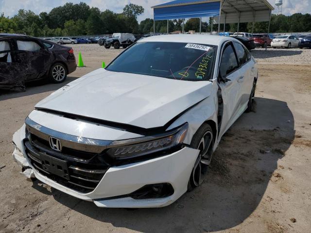 1HGCV1F37NA032694 - 2022 HONDA ACCORD SE SPORT WHITE photo 2