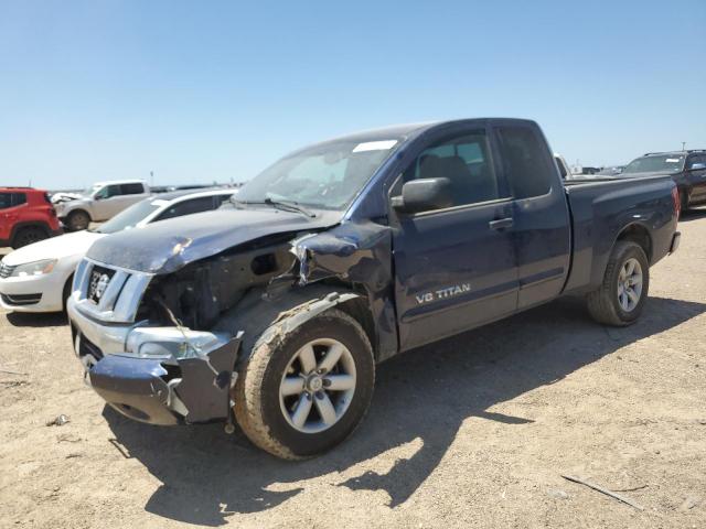 1N6BA0CA3CN330651 - 2012 NISSAN TITAN S BLUE photo 1