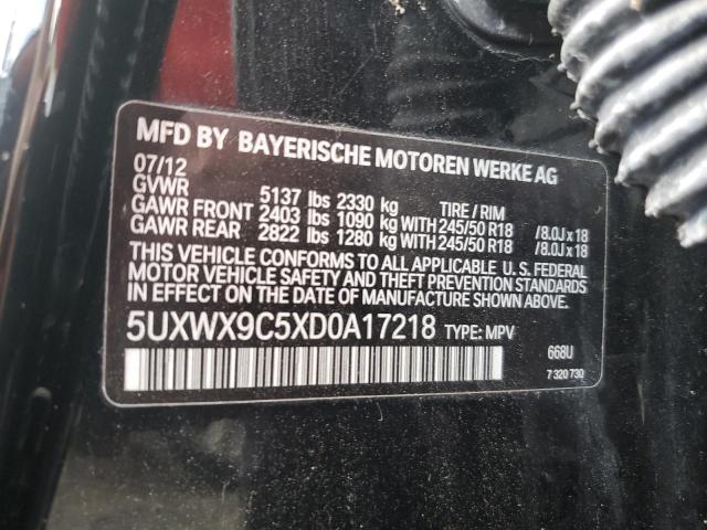 5UXWX9C5XD0A17218 - 2013 BMW X3 XDRIVE28I BLACK photo 13