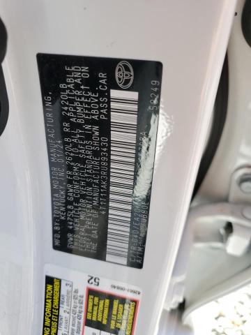 4T1T11AK3RU893430 - 2024 TOYOTA CAMRY SE NIGHT SHADE WHITE photo 12