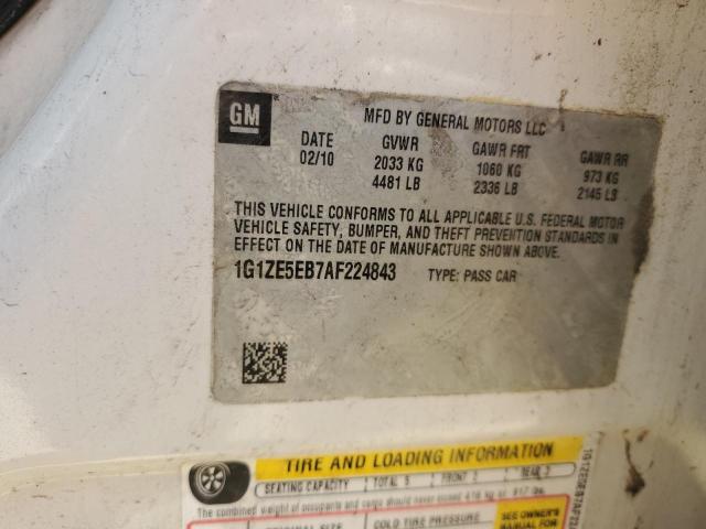 1G1ZE5EB7AF224843 - 2010 CHEVROLET MALIBU LTZ 白色 照片 12