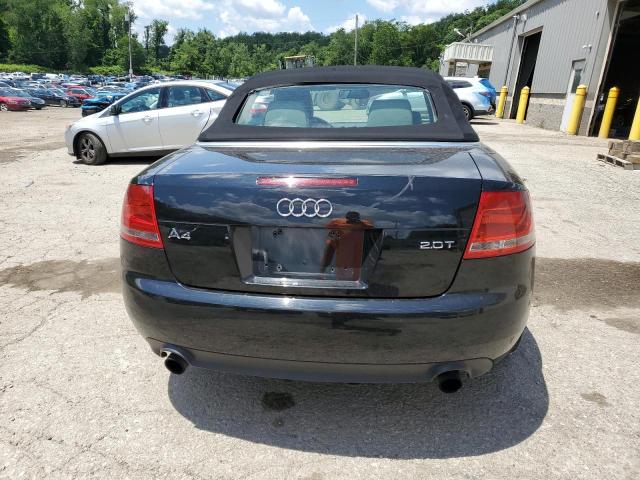 WAUAF48H77K026787 - 2007 AUDI A4 2.0T CABRIOLET BLACK photo 6