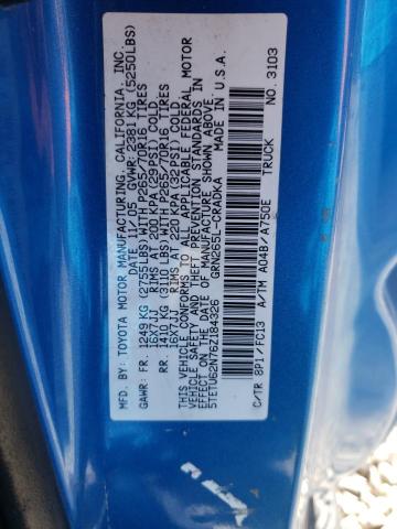 5TETU62N76Z184326 - 2006 TOYOTA TACOMA PRERUNNER ACCESS CAB BLUE photo 13