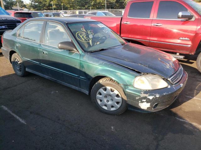 2HGEJ6615XH540134 - 1999 HONDA CIVIC BASE GREEN photo 1