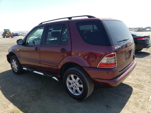 4JGAB72E2XA122004 - 1999 MERCEDES-BENZ ML 430 BURGUNDY photo 2