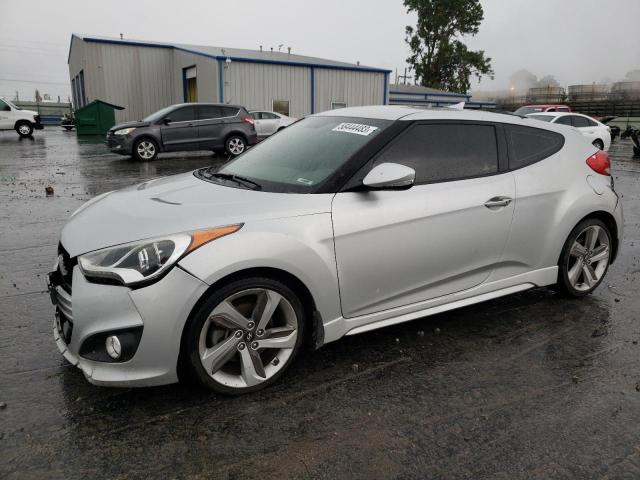 KMHTC6AE6EU190061 - 2014 HYUNDAI VELOSTER TURBO SILVER photo 1