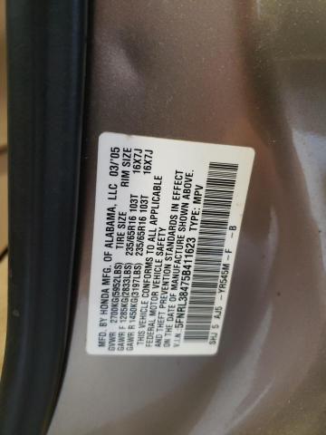 5FNRL38475B411623 - 2005 HONDA ODYSSEY EX TAN photo 13